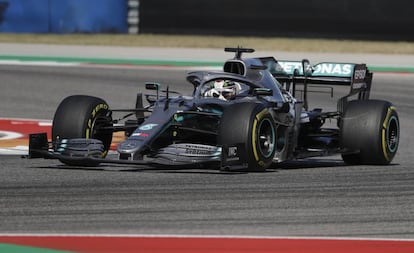 Lewis Hamilton, durante el Gran Premio de Estados Unidos.