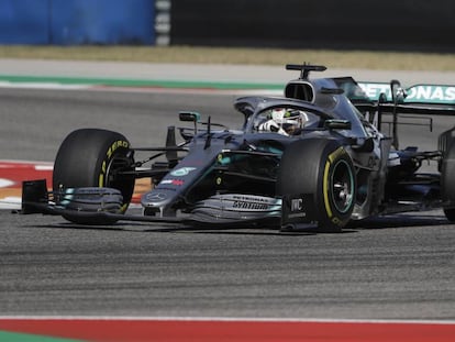 Lewis Hamilton, durante el Gran Premio de Estados Unidos.