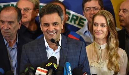 El candidat del PSDB, Aécio Neves, a Belo Horizonte.