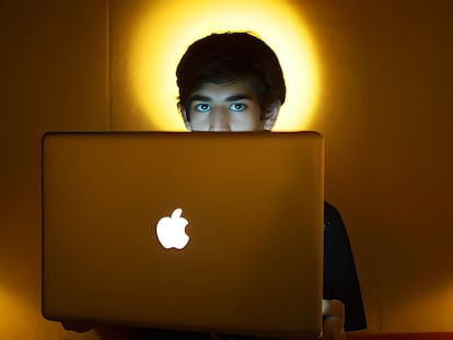 Aaron Swartz en una imagen tomada pocos meses antes de que se suicidara.