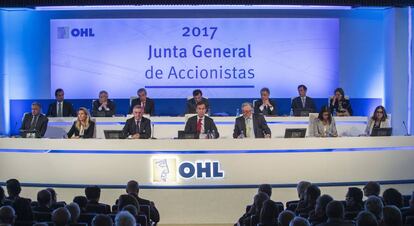 Junta General de Accionistas de OHL, celebrada este martes en Madrid.