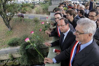 François Hollande, en un homenaje a las víctimas de la matanza del 17 de octubre de 1961 en París.