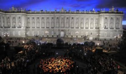 El Palacio Real de Madrid, antes del apagón.