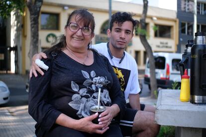 Alicia with her grandson, who’s also a Milei supporter.