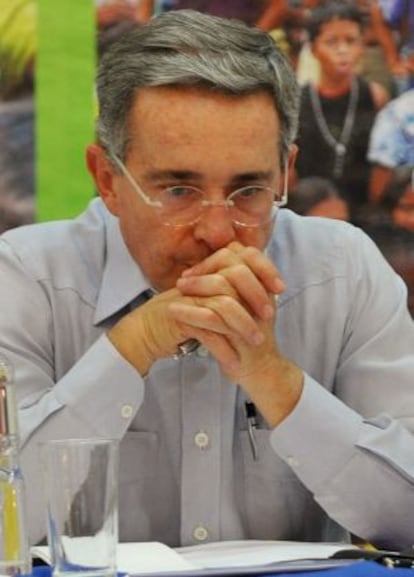 El expresidente de Colombia Álvaro Uribe, en 2010.