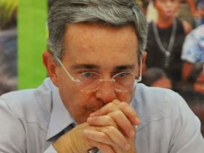 El expresidente de Colombia Álvaro Uribe, en 2010.