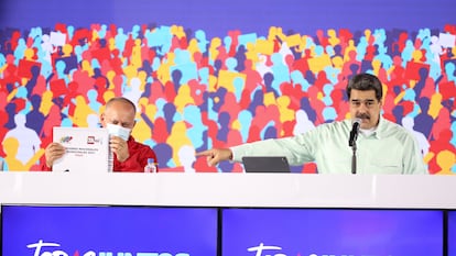 Nicolás Maduro junto al presidente de la Asamblea Nacional, Diosdado Cabello, este mes en Caracas.