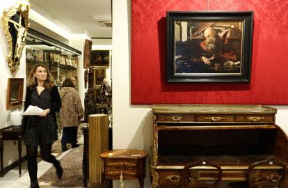 'San Jerónimo', de Marinus Van Reymerswaele, en la sala de subastas Durán.
