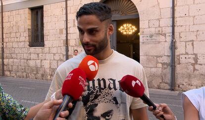 El psicólogo Lucas Burgueño, a la salida de los juzgados, el pasado día 10.