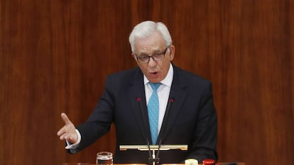 Jes&uacute;s S&aacute;nchez Martos, consejero de Sanidad, en una sesi&oacute;n en la Asamblea de Madrid.
 
 
 