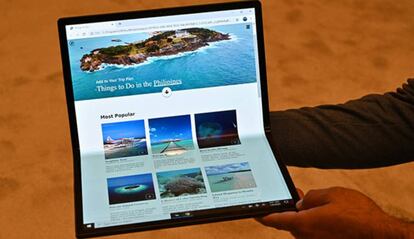 Portátil con pantalla plegable de Intel.