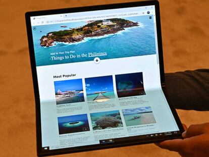 ¿Tablet o portátil? Intel muestra un sorprendente ordenador con pantalla plegable
