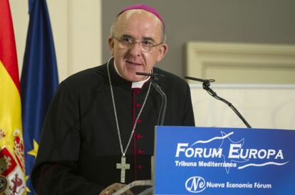 El arzobispo Carlos Osoro, en Fórum Europa.