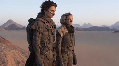 Imagen de la nueva versión de 'Dune' que se estrenará en diciembre, con Timothée Chalamet como el protagonista Paul Atreides.