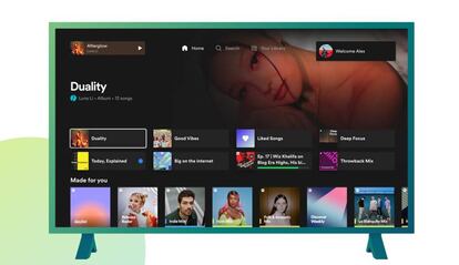 Interfaz Spotify tele