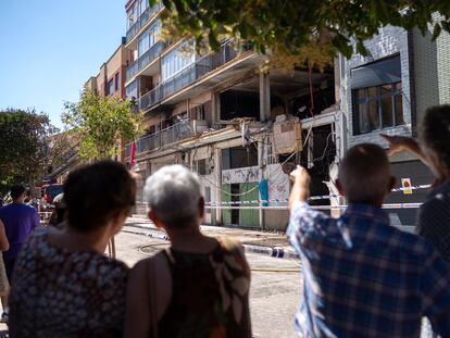 Explosión de gas en la calle Goya de Valladolid.