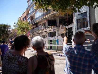 Explosión de gas en la calle Goya de Valladolid.