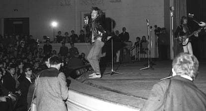 Um show dos Rolling Stones em Varsóvia, em 1967.