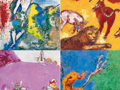 Ilustraciones realizadas por Marc Chagall entre 1926 y 1927 para las fábulas de La Fontaine y que ahora se publican en Italia por primera vez.
