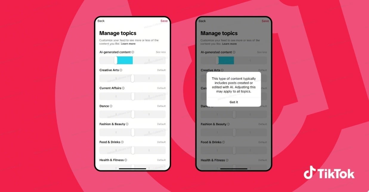 Control del contenido de IA generativa en TikTok
REMITIDA / HANDOUT por BYTEDANCE
Fotografía remitida a medios de comunicación exclusivamente para ilustrar la noticia a la que hace referencia la imagen, y citando la procedencia de la imagen en la firma

