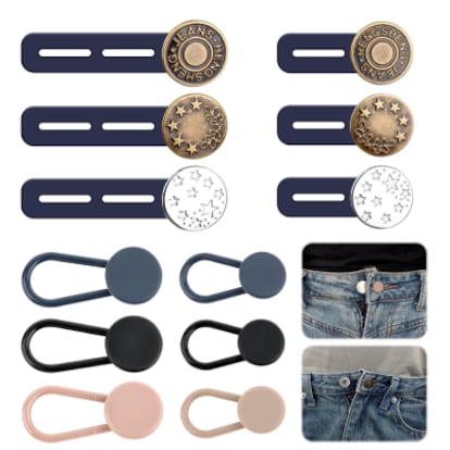 Lote de extensores de cintura para pantalones.