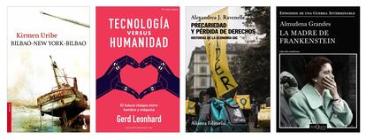 Libros recomendados por Antonio Garamendi, Gerardo Cuerva, Pepe Álvarez y Unai Sordo. 