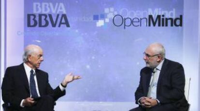 David Birch conversa con Francisco González, presidente del BBVA, con motivo de la presentación del libro antes citado