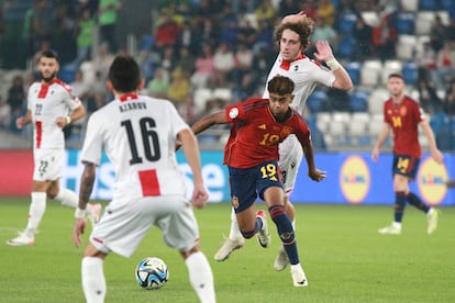 Lamine Yamal este viernes durante el partido contra Georgia.