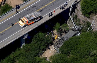 El autobús accidentado en Salta (Argentina).