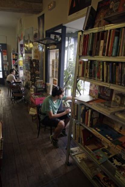 La librería-café La Fugitiva en Madrid.