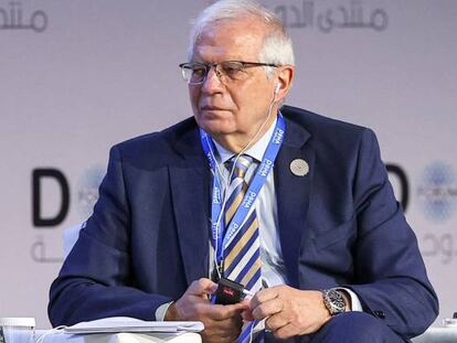 El alto representante de Asuntos Exteriores de la Unión Europea, Josep Borrell, hoy, durante su participación en el foro de Doha.
