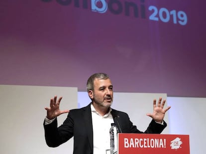 El candidato a la alcaldía de Barcelona por el PSC, Jaume Collboni.