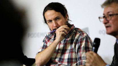 Pablo Iglesias, secretario general de Podemos, el martes en Madrid. 