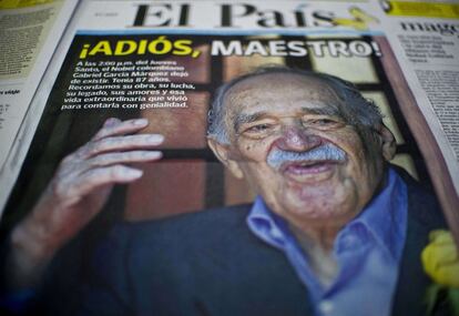 ¡Adiós, Maestro! Titular de portada del periódico colombiano 'El País' para despedir a García Márquez.