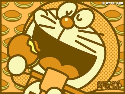 Homenaje a Doraemon: dorayaki con chocolate blanco y té verde