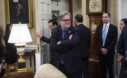 Steve Bannon, en la Casa Blanca en marzo de 2017.