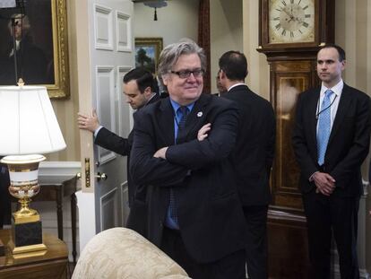 Steve Bannon, en la Casa Blanca en marzo de 2017.