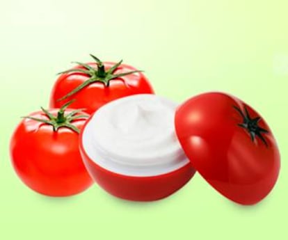 Crema facial con tomate de Tony Moly.