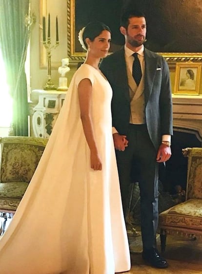 Foto de Instagram de Sofía Palazuelo, junto a su hermano, momentos antes de la boda.