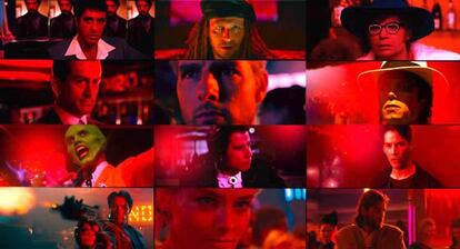 Algunas de las imágenes de películas que se ven en el corto: 'Terminator', 'Pulp Fiction', 'Casino', 'Star Wars', 'Austin Power'...