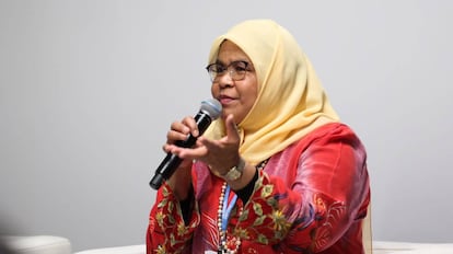 Maimunah Mohd Sharif en la COP 25, Madrid. 