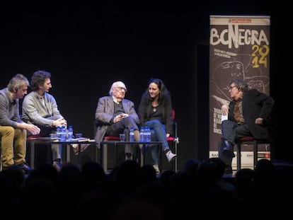 Andrea Camilleri, ayer durante su charla con sus lectores