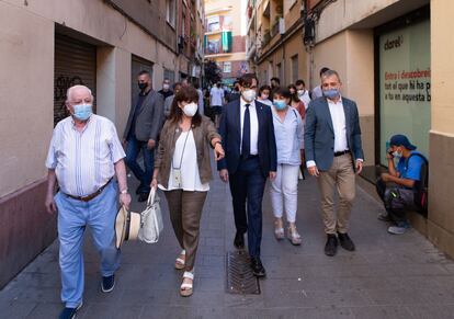 El jefe de la oposición en Cataluña y líder del PSC en el Parlament, Salvador Illa en El Carmel.