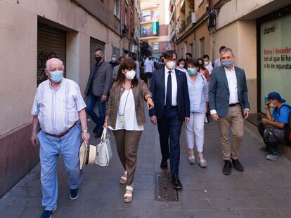 El jefe de la oposición en Cataluña y líder del PSC en el Parlament, Salvador Illa en El Carmel.