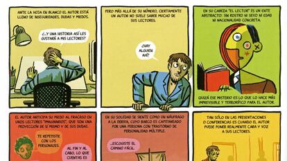 Parte de una de las historietas que componen el libro &#039;Confesiones de un hombre en pijama&#039;, de Paco Roca.