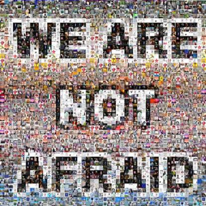 Tras los atentados de Londres, una 'web' recoge alegatos contra el terrorismo de internautas de todo el mundo. Guiados por la dirección del sitio, coinciden en el mensaje: "no tenemos miedo".