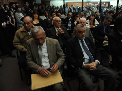 Algunos de los represores condenados en octubre de 2011 en la megacausa ESMA.