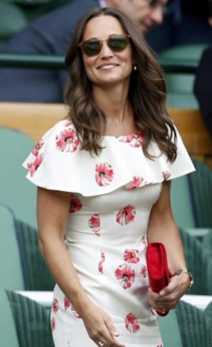 Pippa Middleton, hermana de la duquesa de Cambridge, esta semana en un partido de Wimbledon.