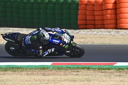 El piloto de Yamaha Maverick Viñales, durante la sesión de clasificación en San Marino el pasado sábado 19 de septiembre.
