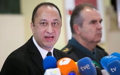 The central government delegate in Andalusia, Alfonso Rodríguez Gómez de Celis, speaks to the press on Saturday.